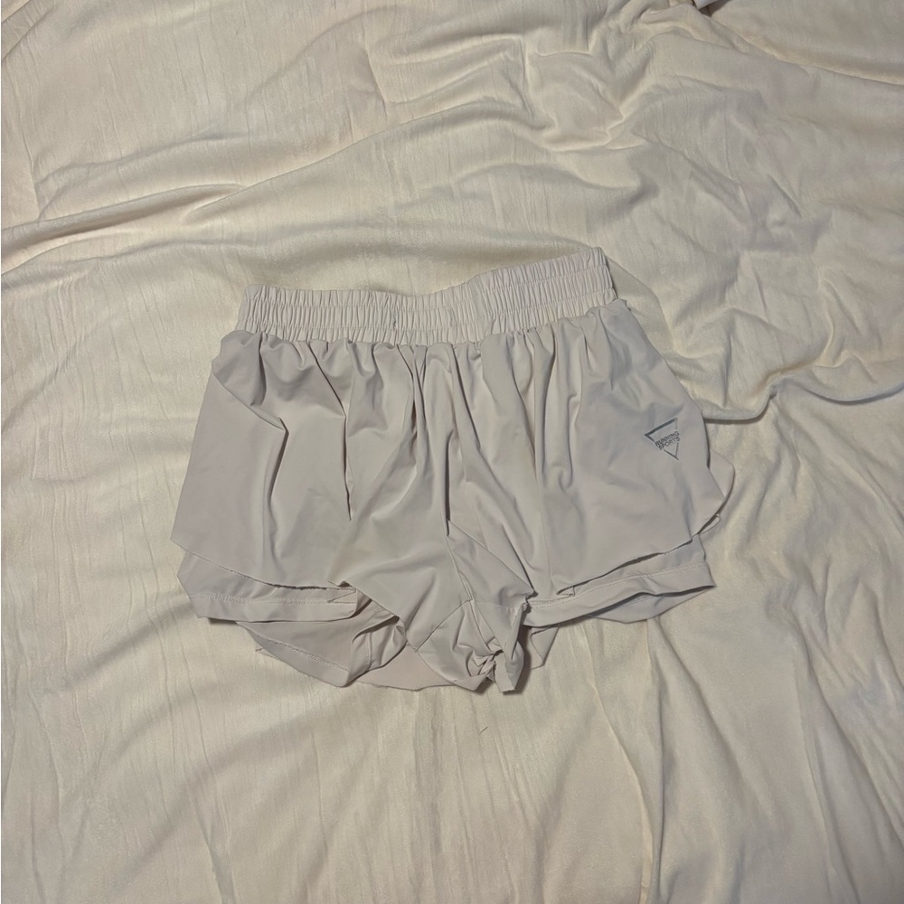 Women's white flowy shorts